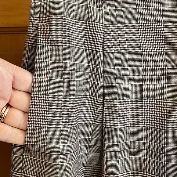 BANANA REPUBLIC Parc wide leg plaid trousers Womens size 2  NWOT - Picture 10 of 14